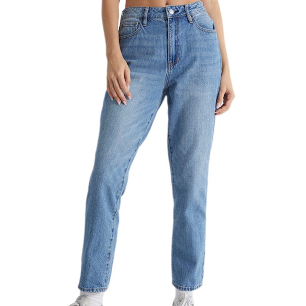 PacSun Medium Blue Wash High-rise Denim Mom Jeans 27